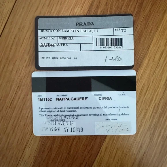 Prada 1M1152 Leather Clutch in Cipria - Picture 9 of 11